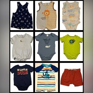 9pc BABY BOY SUMMER BUNDLE sz 9mo